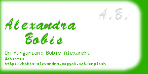 alexandra bobis business card